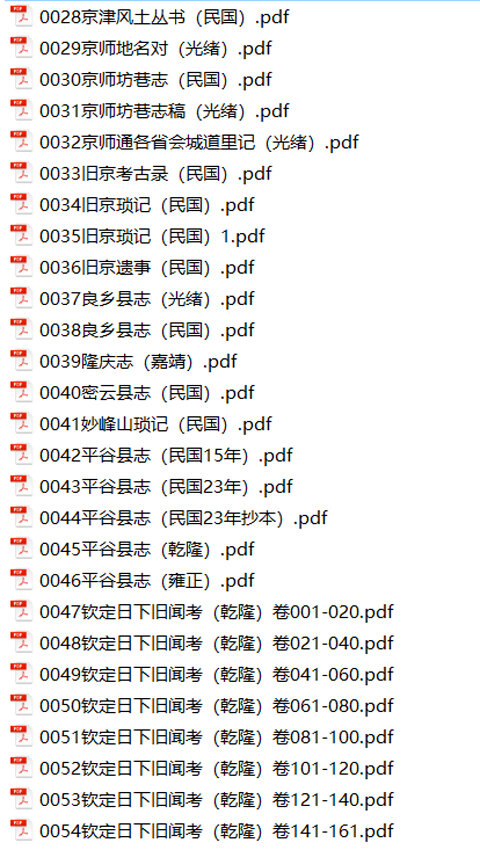 北京天津河北地方志县志明清民国版本