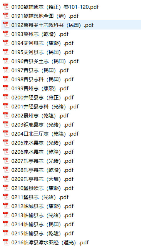 北京天津河北地方志县志明清民国版本