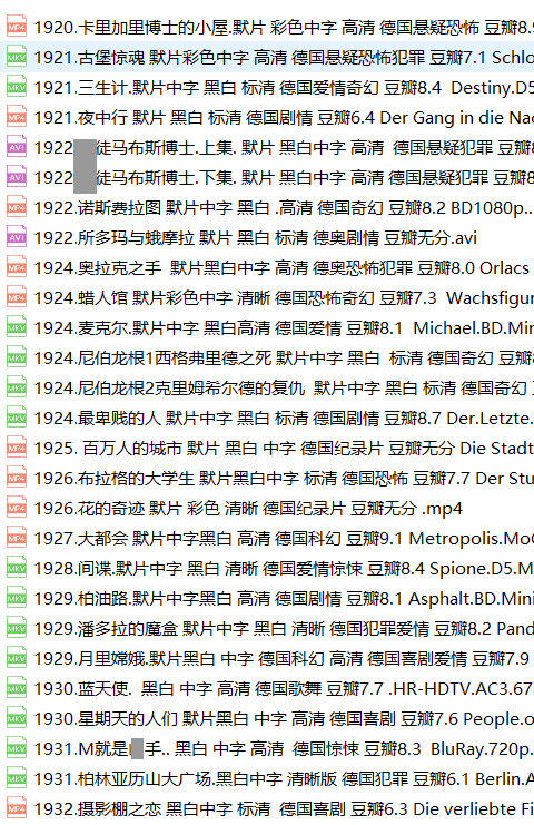 德国老电影84部德语电影老片经典