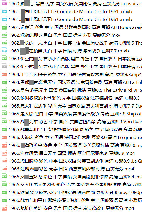 世界经典老电影151部国语配音版