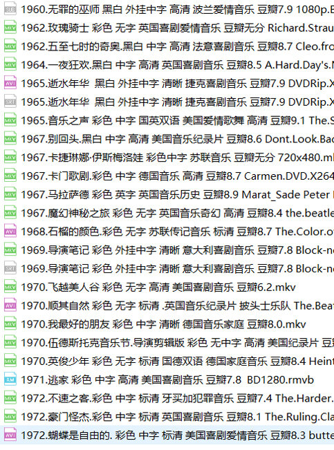 国外经典音乐老电影46部舞台春秋歌剧魅影音乐室贝多芬传
