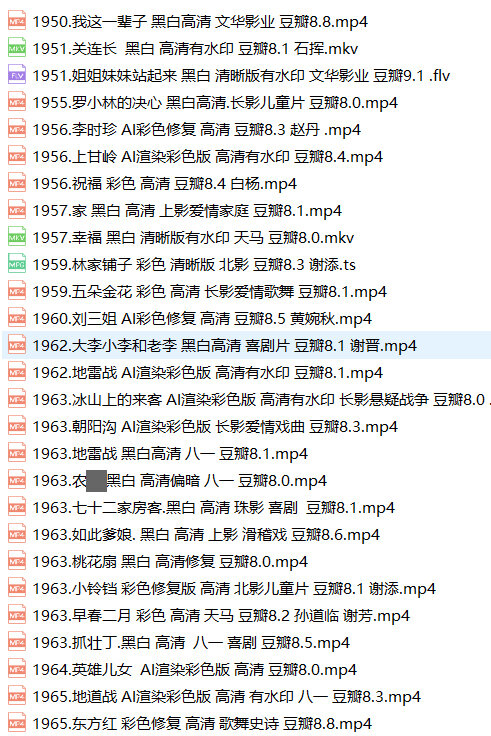 建国后老电影218部红色电影经典珍藏