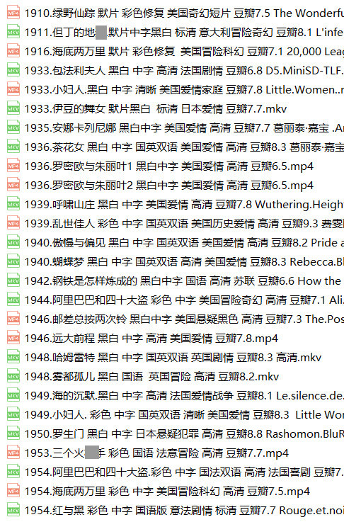 世界文学名著电影版58部奥黛丽赫本老电影17部老片