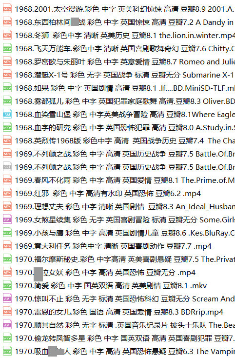 英国老电影228部英语电影简爱发条橙007雾都孤儿费雯丽