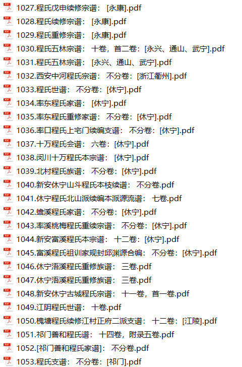程氏家谱269本族谱程家宗谱家训明清民国古籍