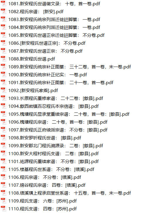 程氏家谱269本族谱程家宗谱家训明清民国古籍