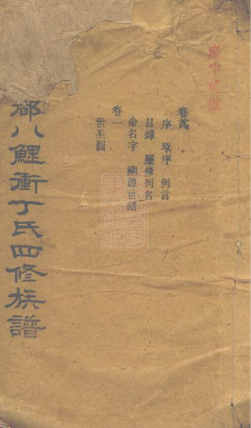 丁氏家谱274本丁氏族谱丁家宗谱家训明清民国古籍