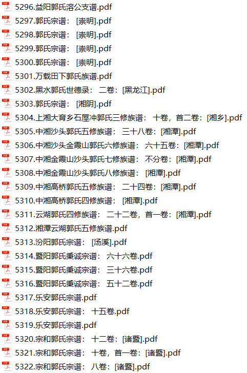 郭氏家谱369本族谱郭家宗谱家训明清民国古籍