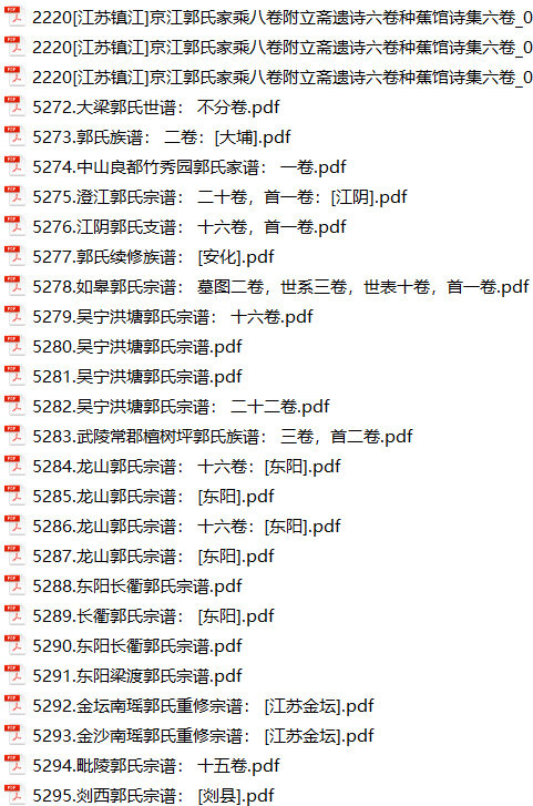 郭氏家谱369本族谱郭家宗谱家训明清民国古籍