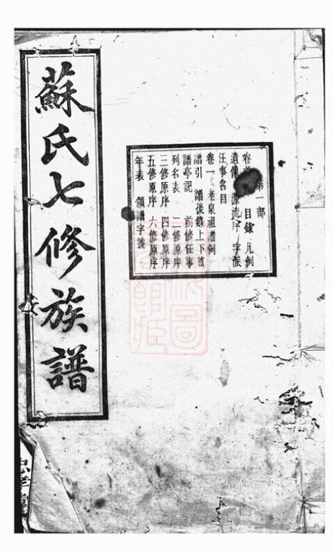 苏氏家谱17本族谱苏家宗谱家训明清民国古籍