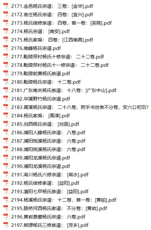 杨氏家谱303本杨氏族谱杨家宗谱家训明清民国古籍