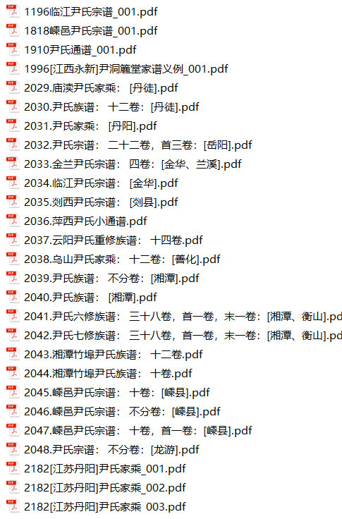 尹氏家谱35本尹氏族谱尹家宗谱家训明清民国古籍