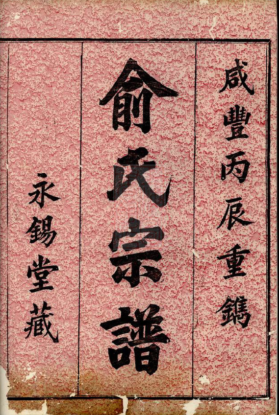 俞氏家谱153本俞氏族谱俞家宗谱家训明清民国古籍