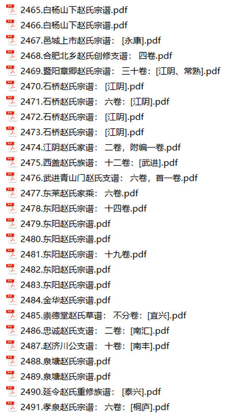 赵氏家谱233本赵氏族谱赵家宗谱家训明清民国古籍