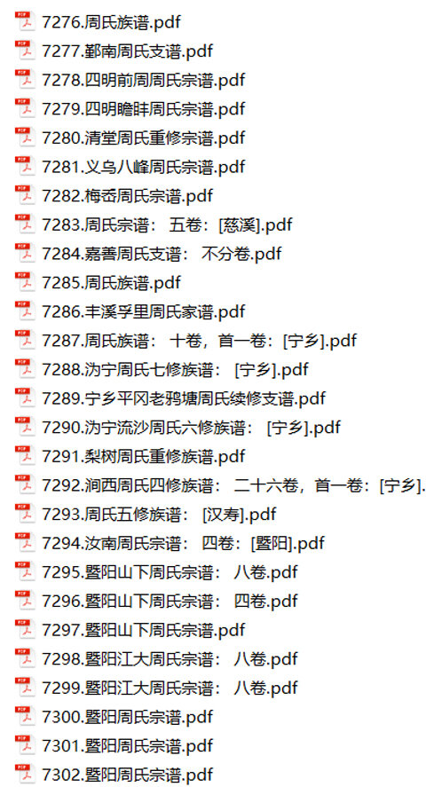 周氏家谱503本周氏族谱周家宗谱家训明清民国古籍