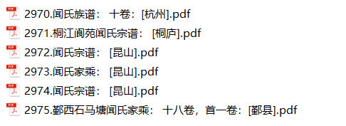 闻氏家谱6本闻家族谱闻氏宗谱闻氏家乘家训明清民国古籍
