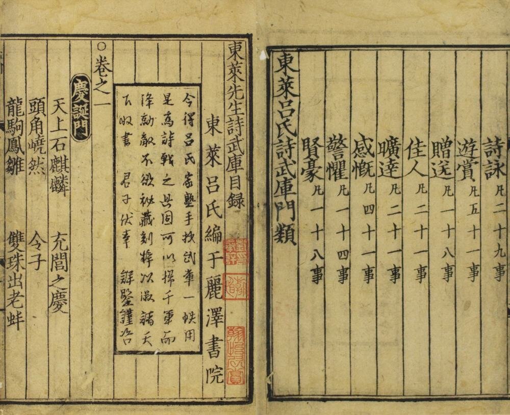 东莱先生分门诗律武库