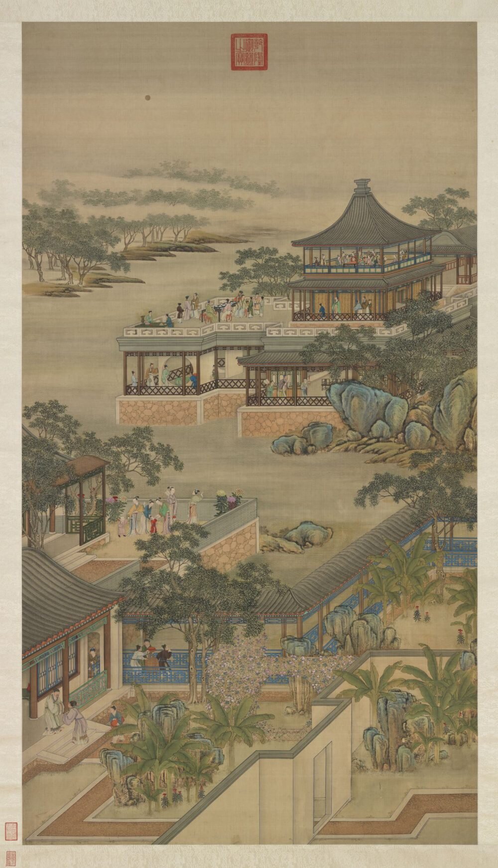 十二月月令图轴