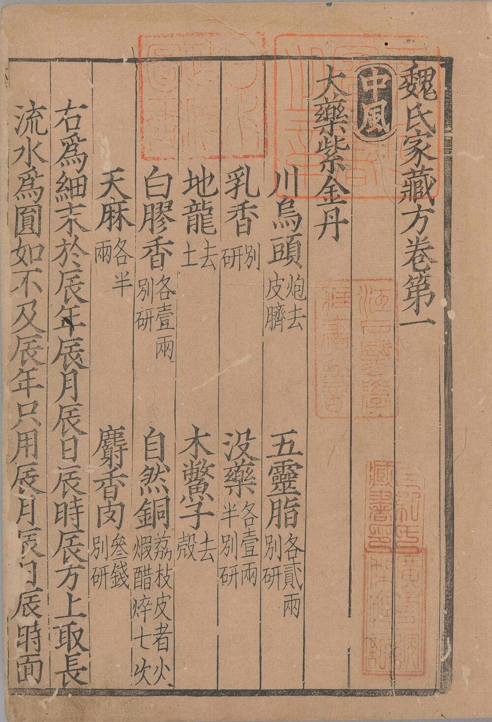 魏氏家藏方