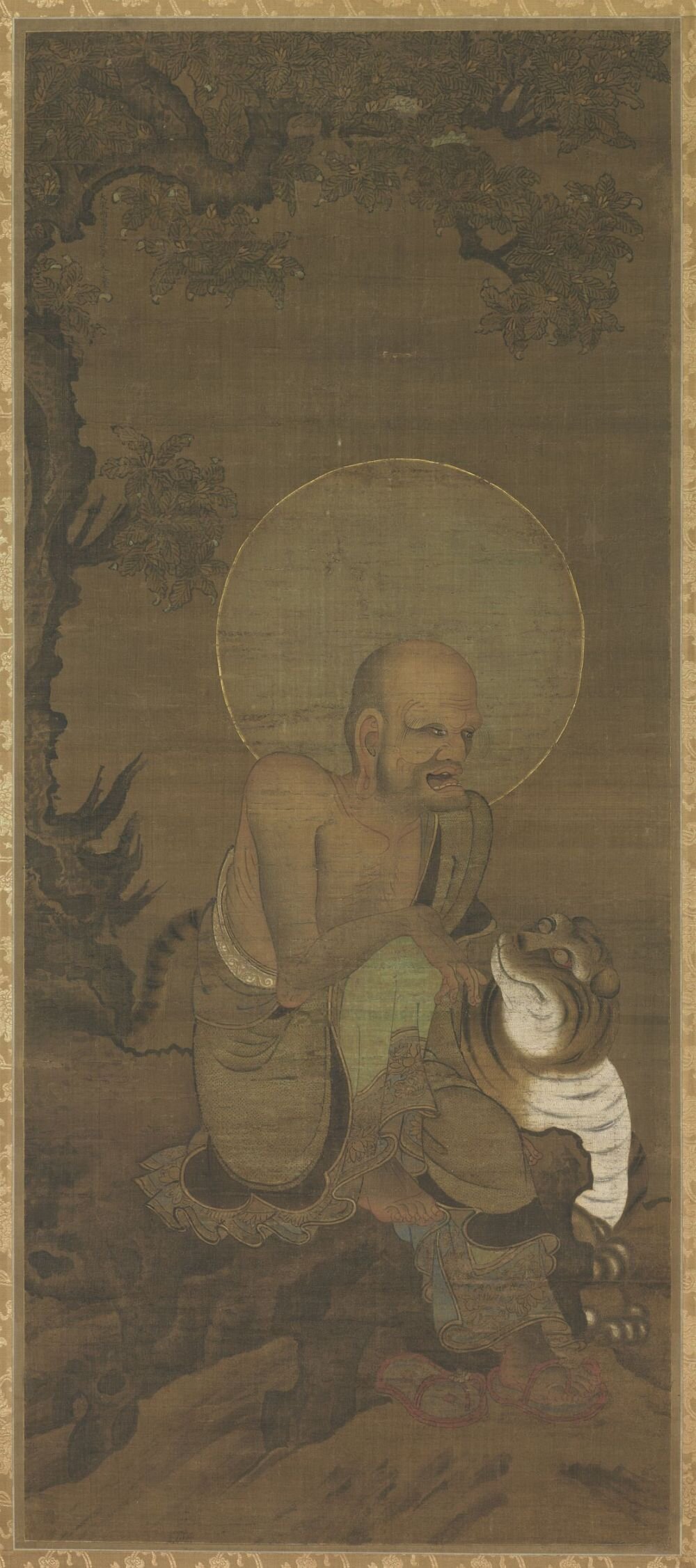 十六罗汉图轴