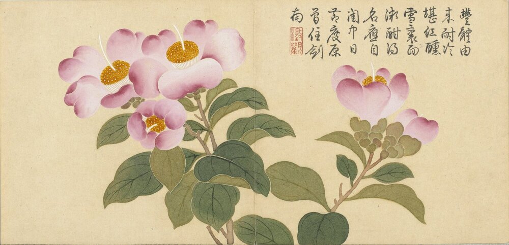 四景花卉图册