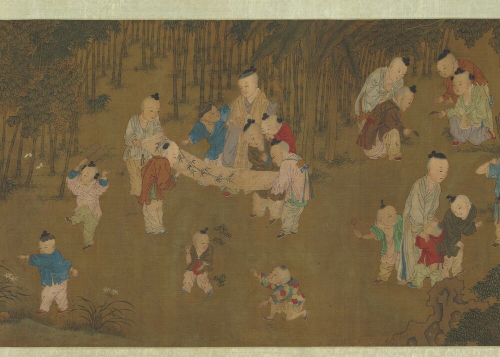 宋苏汉臣百子图卷