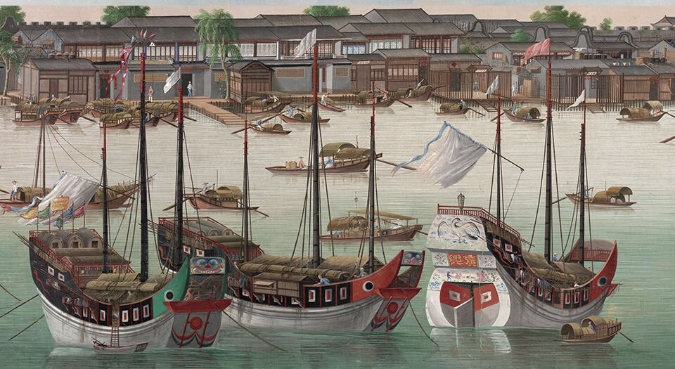 广州城珠江滩景图
