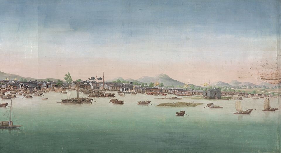 广州城珠江滩景图