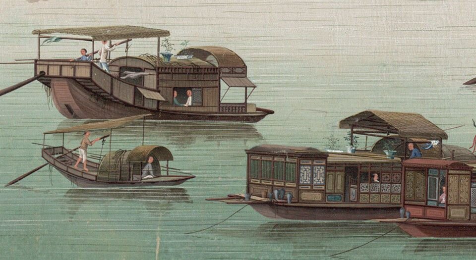 广州城珠江滩景图