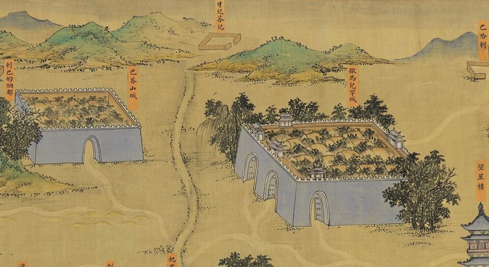 蒙古山水地图