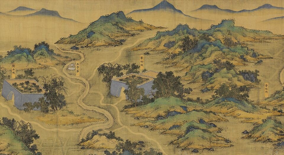 蒙古山水地图