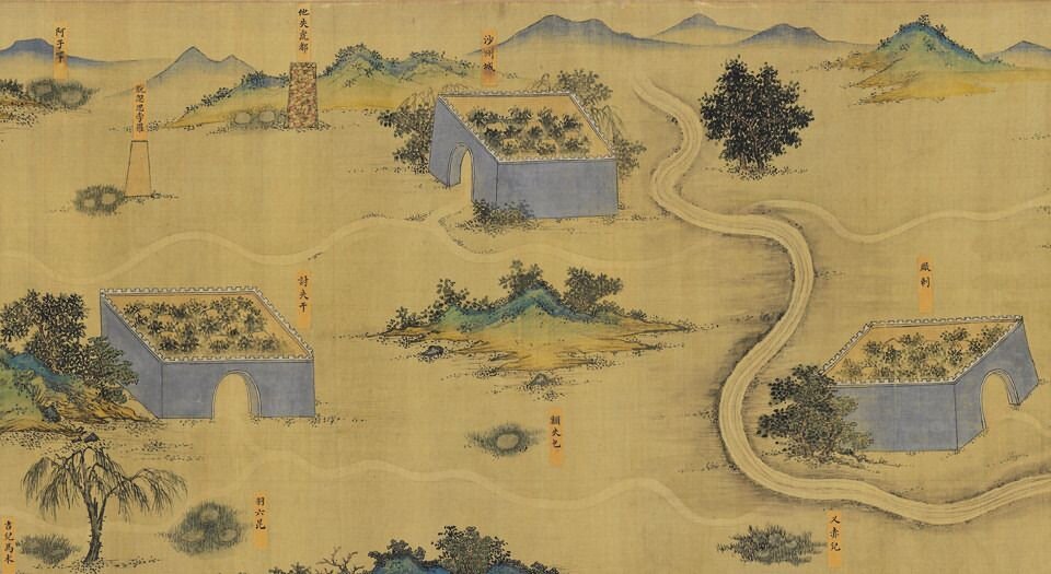 蒙古山水地图