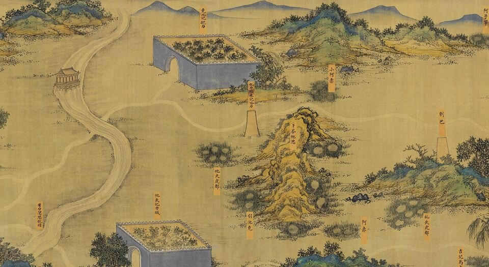 蒙古山水地图