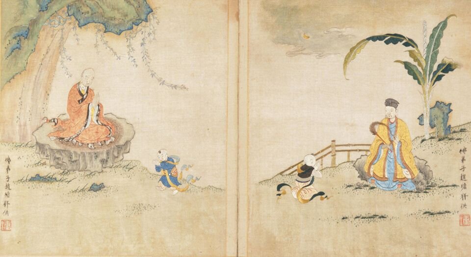 顾绣五十三参图册