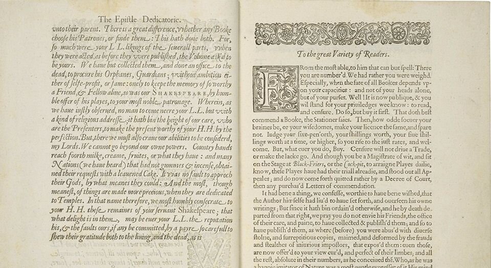 第一部戏剧全集.The First Folio of Shakespeare.莎士比亚著.By William Shakespeare.英文版.1623年