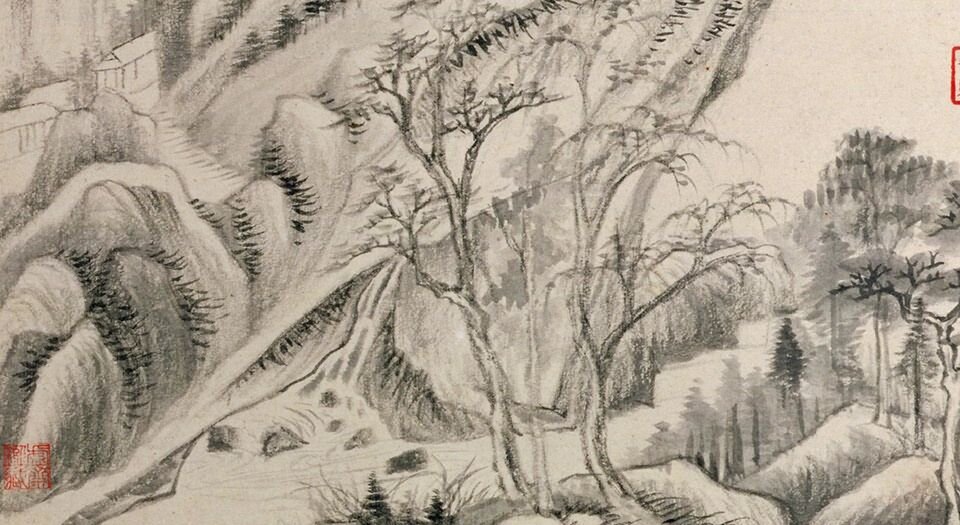 仿古山水.画册.八帧.明董其昌作.明天启元年