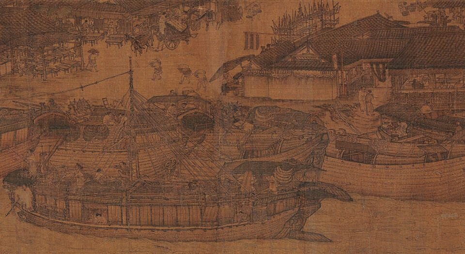 清明上河图.北宋.张择端绘.137272X2715像素.绢本设色.故宫博物院藏