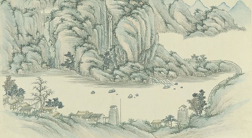 燕山八景图册.清.张若澄绘.绢本设色.故宫博物院藏