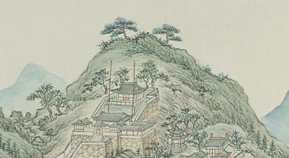 燕山八景图册.清.张若澄绘.绢本设色.故宫博物院藏