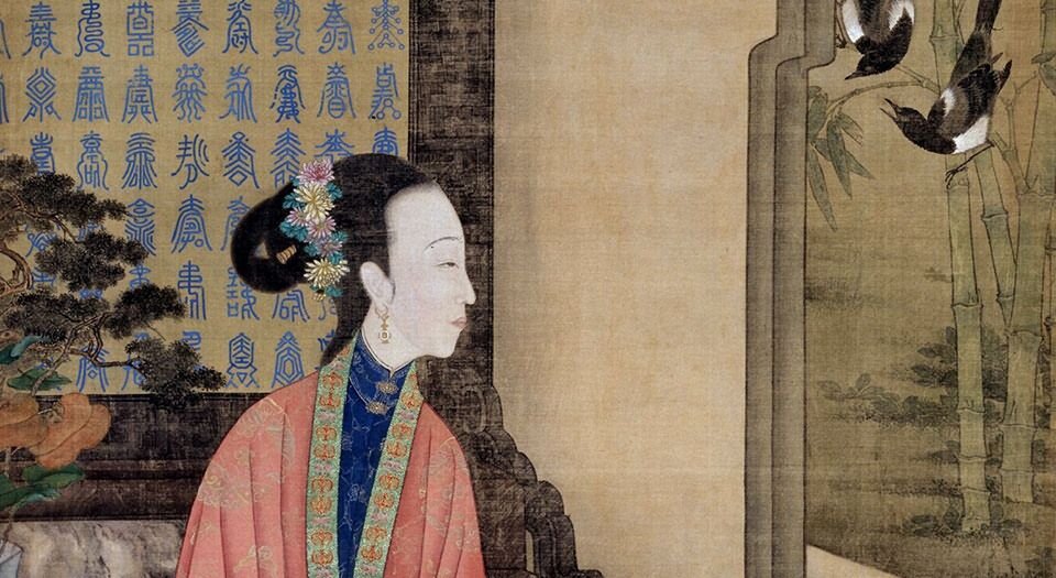 胤禛美人图.雍正十二美人图.十二帧.清代绢本设色.故宫博物院藏