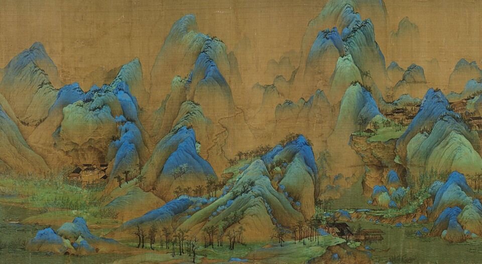 千里江山图卷.北宋王希孟作.128862X5160像素.绢本设色.故宫博物院藏