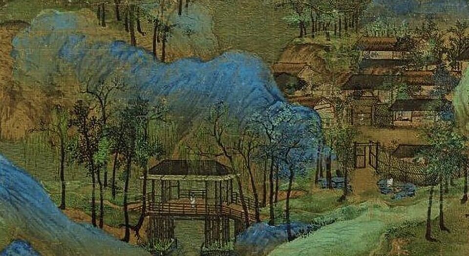 千里江山图卷.北宋王希孟作.128862X5160像素.绢本设色.故宫博物院藏
