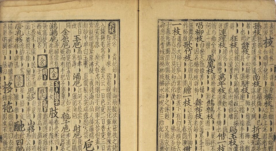 韵府群玉.总二十卷.元.阴时夫阴中夫同撰(元代东山秀岩书堂刊本 元元统二年梅溪书院刻本)