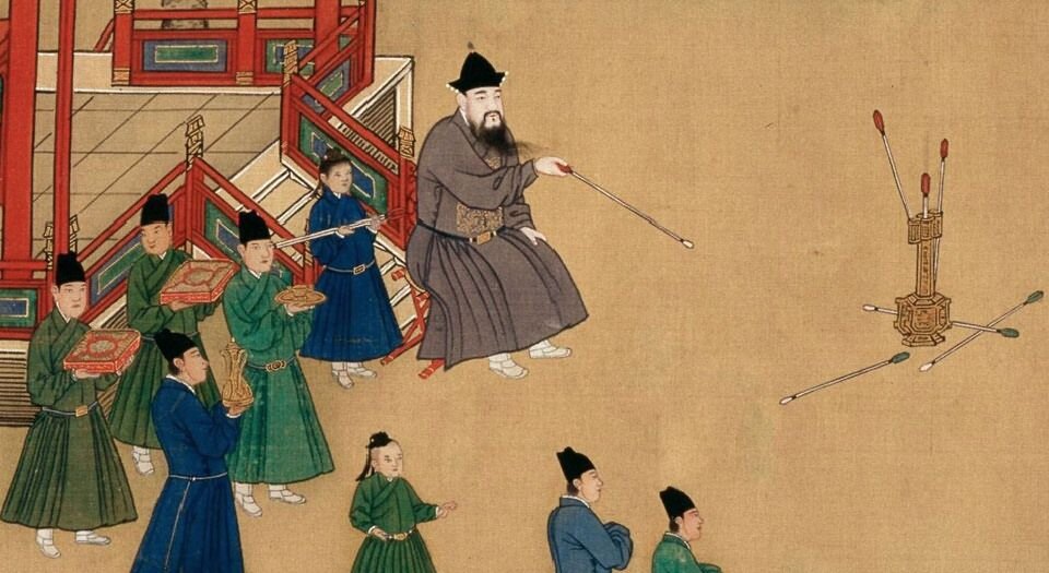 明宣宗行乐图卷.36088X1966像素.故宫博物院藏.绢本设色