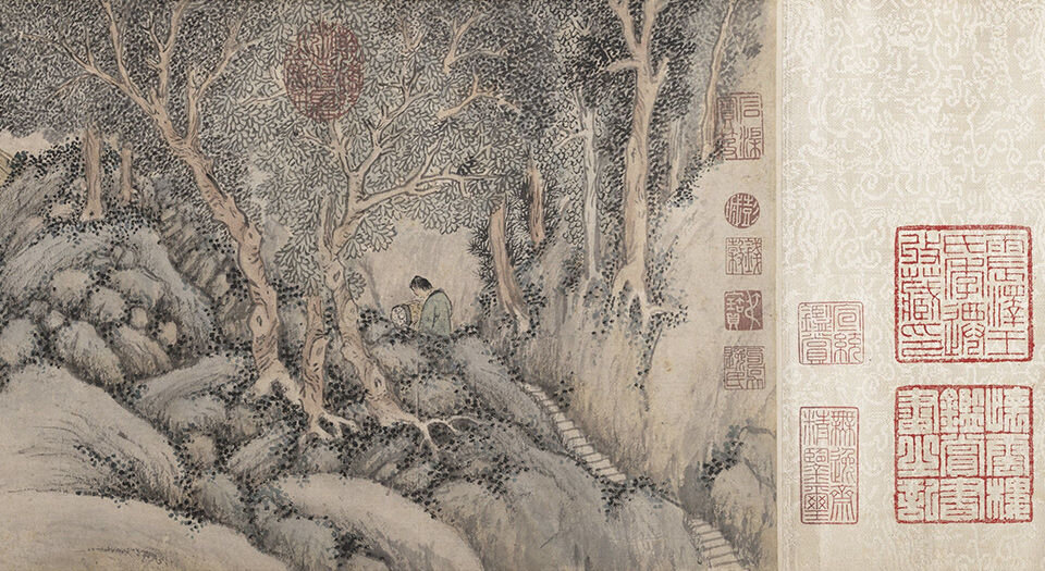 兰亭修禊图.明钱榖绘.73892X1714像素.美国大都会艺术博物馆藏