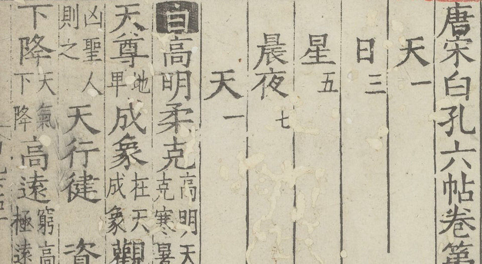 唐宋白孔六帖.总一百卷.唐白居易撰.宋孔传续撰.明嘉靖时期刊本