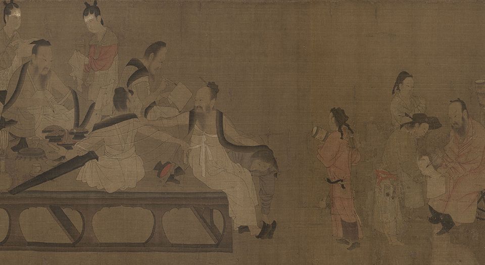 北齐校书图.北齐.杨子华绘.80599X3140像素.美国波士顿美术馆藏.宋摹本