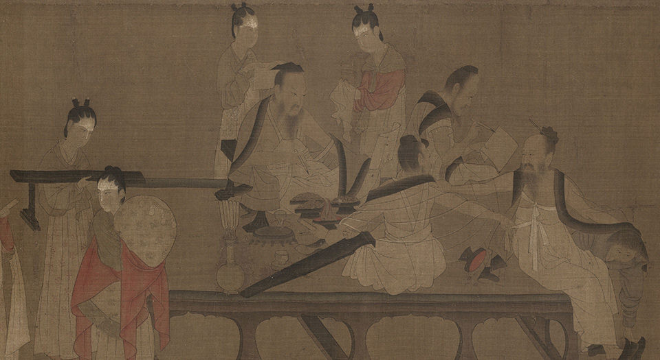 北齐校书图.北齐.杨子华绘.80599X3140像素.美国波士顿美术馆藏.宋摹本