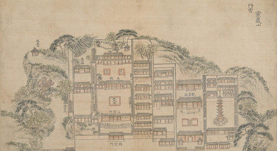 乾隆南巡驻跸图.23帧.清钱维城绘.清乾隆30年至45年绢本彩绘册页