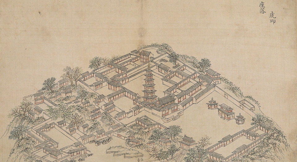 乾隆南巡驻跸图.23帧.清钱维城绘.清乾隆30年至45年绢本彩绘册页